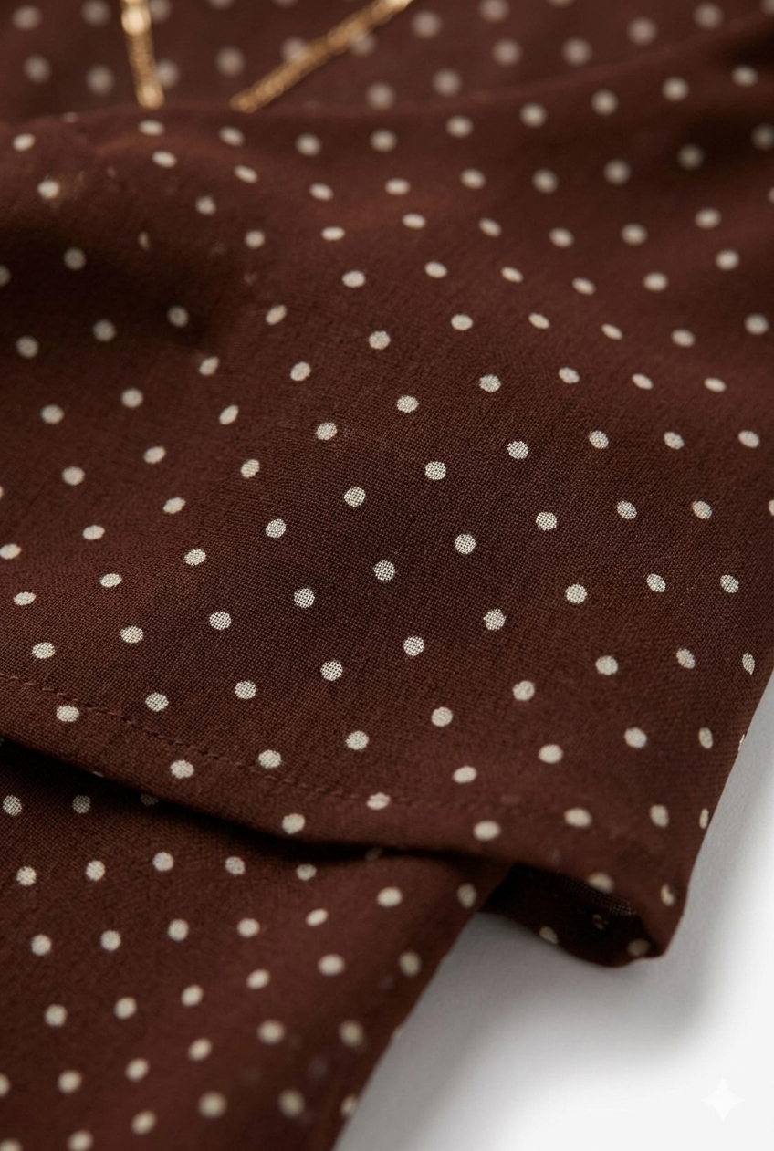 Spot Cowl Mini Dress