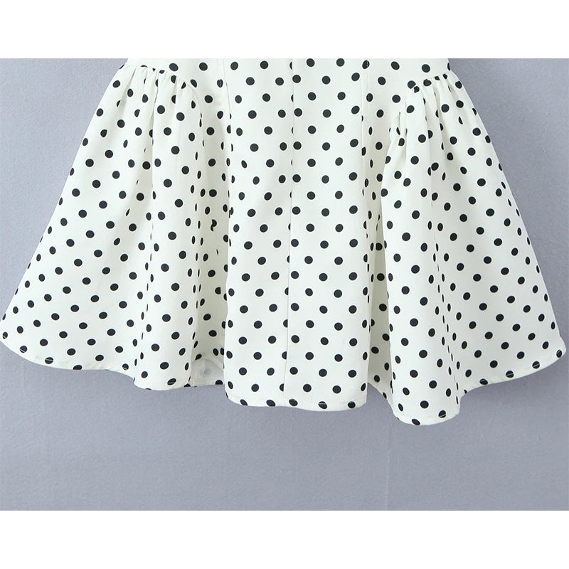 Spot Plunge Halter Mini Dress